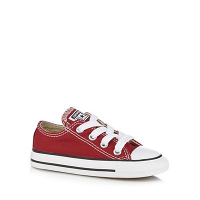 Converse Boys' dark red 'Chuck Taylor AS OX' trainers